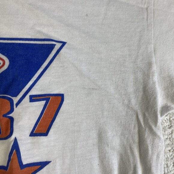 VTG 1987 AFC CHAMP Denver Broncos Super Bowl Shirt Youth L 80s NFL USA MADE * - Picture 15 of 16